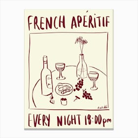 French Aperitif Canvas Print