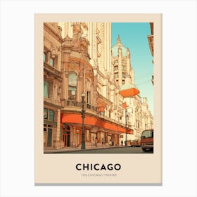 The Chicago Theatre 2 Chicago Travel Poster Canvas Print