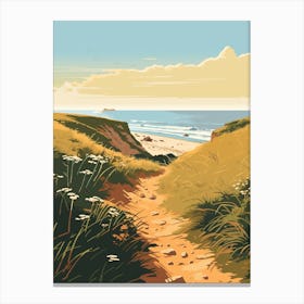 The South West Coast Path England 2 Hiking Trail Landscape Canvas Print