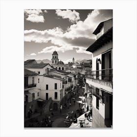 Cuenca, Spain, Black And White Analogue Photography 1 Canvas Print