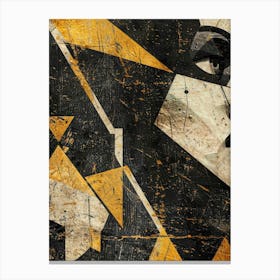 Black And Yellow 5 Canvas Print