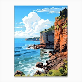 Cliffs On The Coast Canvas Print