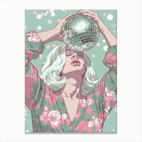 Disco Ball Girl Canvas Print