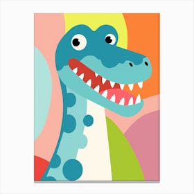 Colourful Dinosaur Plateosaurus 6 Canvas Print