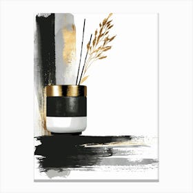 Black And Gold 77 Canvas Print