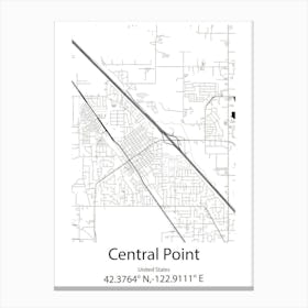 Central Islip,United States Minimalist Map 1 Canvas Print