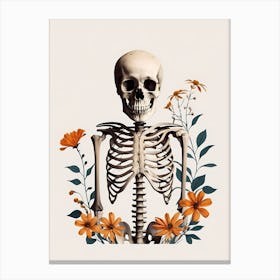 Floral Skeleton Botanical Anatomy (14) Canvas Print