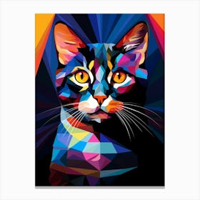 Cat Abstract Pop Art 2 Canvas Print