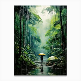 Rain In The Jungle Canvas Print