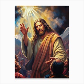 Jesus Teaching Canvas Print