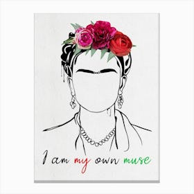 Frida Kahlo Portrait Canvas Print