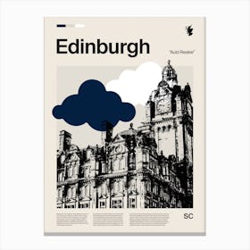 Mid Century Edinburgh Travel Canvas Print