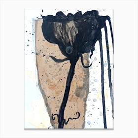 Black Rose Sillouette Canvas Print