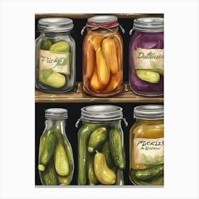 Pickles In Jars 2 Canvas Print