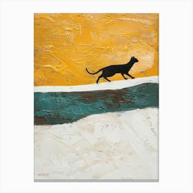 Cat On The Beach Canvas Print