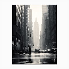 New York City Black And White Analogue Photograph 2 Canvas Print