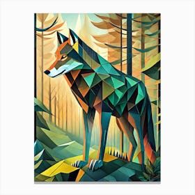 Wolf In The Forest 2 Canvas Print
