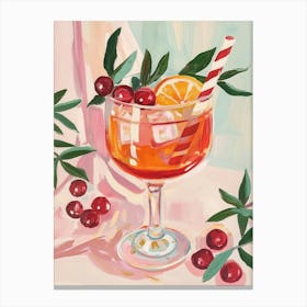 Cranberry Aperol Spritz Cocktail Canvas Print