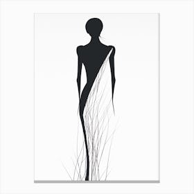 Silhouette Of A Woman 3 Canvas Print