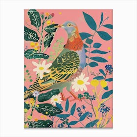 Spring Birds Pigeon 2 Canvas Print