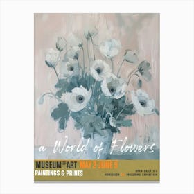 A World Of Flowers, Van Gogh Exhibition Anemone 1 Canvas Print