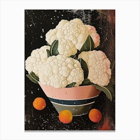 Abstract Cauliflower Art Deco Bouquet Print 2 Canvas Print