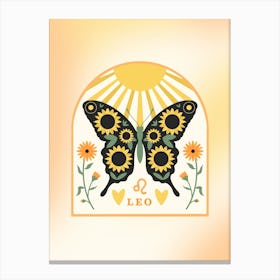 Zodiac Butterfly Leo Canvas Print