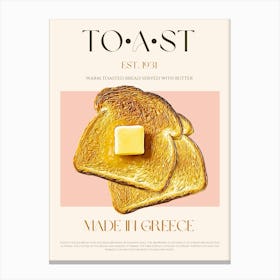 Toast Mid Century Canvas Print