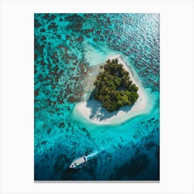 Small Island In The Maldives Canvas Print