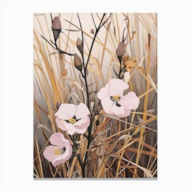 Flower Illustration Flax Flower Flower 3 Canvas Print