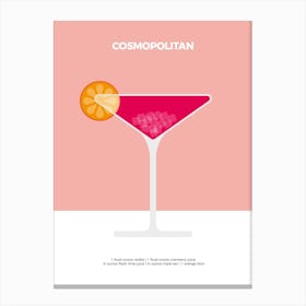 Cocktail Poster Cosmopolitan 1 Canvas Print