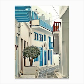 Mykonos Street Canvas Print