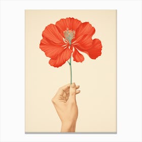 Red Poppy Flower Canvas Print