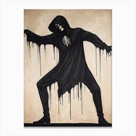 Dance With Death Skeleton Painting (69) Canvas Print