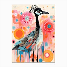 Bird Painting Collage Emu 1 Canvas Print