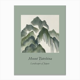 Landscapes Of Japan Mount Tateshina 38 Canvas Print