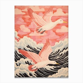 Vintage Japanese Inspired Bird Print Albatross 1 Canvas Print