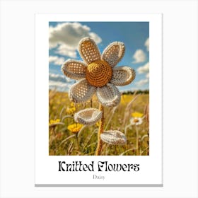 Knitted Flowers Daisy 1 Canvas Print