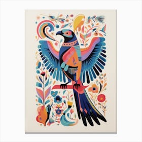 Colourful Scandi Bird Golden Eagle 1 Canvas Print