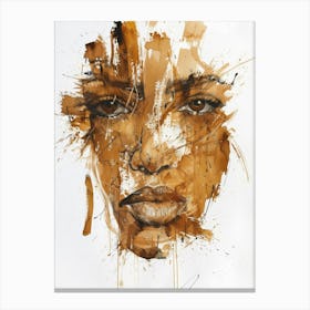 Coffee Stain Painting Canvas Print