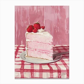 Pink Breakfast Food Cake 2 Canvas Print