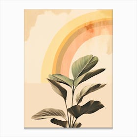 Bohemian Rainbow Plant Canvas Print