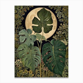 William Morris Monster Leaves And Moon Canvas Print