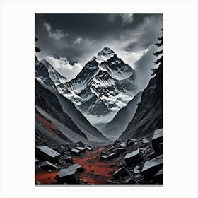 Mountain Landscape Everest: The Ultimate Monument of Nature Canvas Print