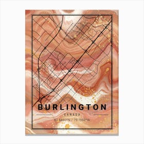 Burlington Map Canvas Print