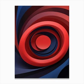 Abstract Red And Blue Spiral Canvas Print