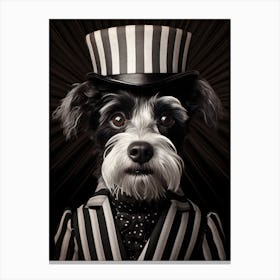 Dog In A Top Hat Canvas Print