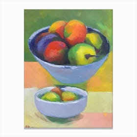 Mangoosteen Bowl Of fruit Canvas Print
