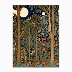 William Morris Moonlight In The Woods 4 Canvas Print