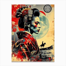 Geisha Creative Color Portrait Canvas Print